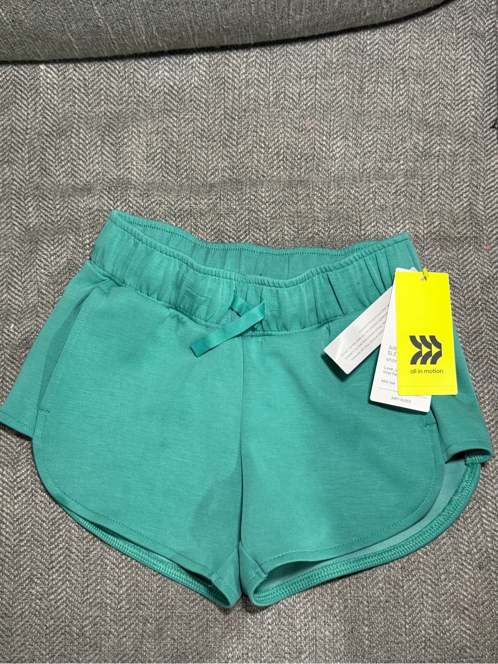 All In Motion Teal Elastic-Waist Athletic Shorts